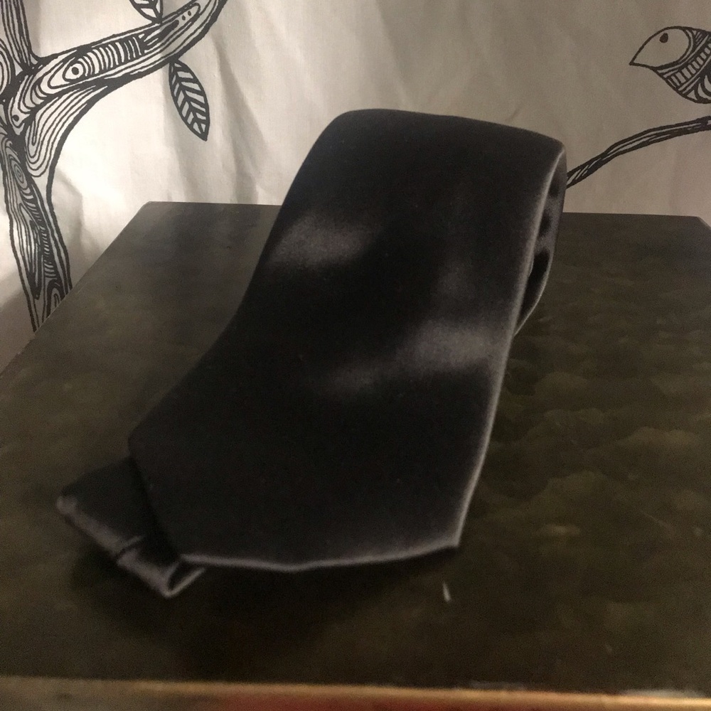 Neiman Marcus Black silk tie